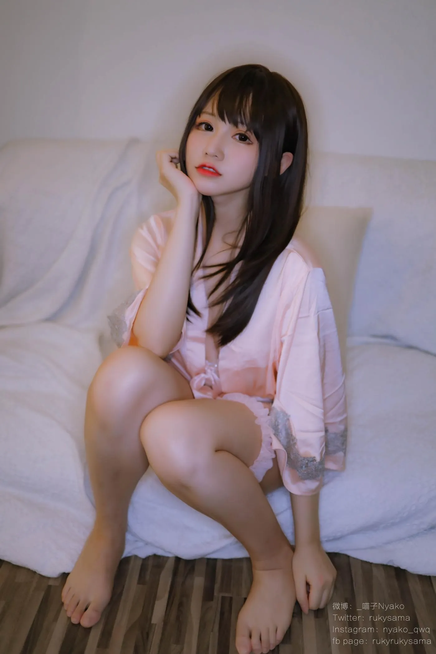 Nyako喵子 – NO.29 妄想彼女同棲生活-丝绸睡衣 [80P]插图3